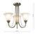 Boston 3 Light Semi Flush Antique Brass complete with Glass