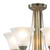 Boston 5 Light Semi Flush Antique Brass Opal Glass