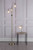 Boston 3 Light Floor Lamp Antique Brass Opaque Glass