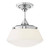 Caden Bathroom Semi Flush Polished Chrome Opal Glass IP44