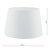 Cezanne White Faux Silk Tapered Drum Shade White 40cm