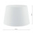 Cezanne White Faux Silk Tapered Drum Shade 45cm