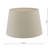 Cezanne Ecru Faux Silk Tapered Drum Shade 45cm