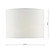 Ciara White Linen Drum Shade 33cm