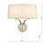 Cristin 2 Light Wall Light Polished Nickel With Ivory Shade