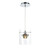 Decade 1 Light Pendant Polished Chrome/Clear