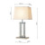 Domain Table Lamp Polished Chrome Glass With Shade