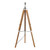 Easel Tripod Floor Lamp Light Wood Polished Chrome Base Only