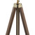 Easel Tripod Floor Lamp Dark Wood Antique Brass Base Only