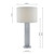 Lazio Table Lamp Polished Chrome Silver Rods With Linen Shade