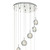 Livia 12 Light Cluster Pendant Polished Chrome Glass LED