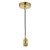 Accessory 1 Light Suspension Brass With Black Cable