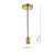Accessory 1 Light Suspension Brass With Black Cable