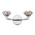 Luther 2 Light Wall Light Polished Chrome Crystal