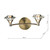 Luther 2 Light Wall Light Antique Brass Crystal