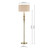 Madrid Floor Lamp Antique Brass With Shade