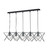 Midi 5 Light Bar Pendant Black & Polished Chrome