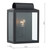 Notary Outdoor Wall Light Black Glass IP44