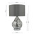 Quinn Table Lamp Smoked Glass With Shade