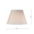 S1098 Taupe Cotton Tapered Drum Shade 43cm