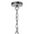 Tack 1 Light Pendant Antique Chrome Textured glass