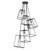 Tower 6 Light Cluster Pendant Black & Polished Chrome