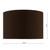 Voyage Brown Faux Silk Drum Shade 38cm