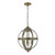 Vanessa 3 Light Pendant Antique Brass And Clear