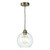 Apollo single pendant in antique brass - base only