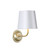 Bexley single wall light in butter brass, fitting only