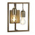 Chiswick double wall light in antique brass