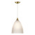 Duxford single pendant in butter brass and reeded glass