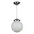 FAIRFAX Small single pendant in Polished Chrome with opal glass