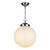 Fairfax large single Pendant in Chrome comes with opal glass