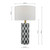 Weylin Table Lamp Blue And White Ceramic With Shade