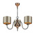 Garbo 3 Light Pendant complete with bespoke shade