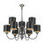 Garbo 9 Light Pendant complete with bespoke shade