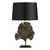 Gingko table lamp in black / gold, base only