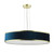 Alvaro 6 Light Pendant Brushed Brass With Blue Shade