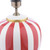 Circus Ceramic Table Lamp Red & White Base Only