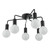 Dena 6 Light Flush Matt Black