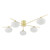 Jasper 5 Light Semi-Flush Satin Gold and Opal Glass