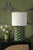 Jayden Table Lamp Green Reactive Glaze With Shade