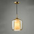 Majella Pendant Aged Brass and Champagne Glass