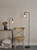 Ray Table Lamp Matt Black/Antique Brass & Glass