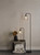 Ray Table Lamp Matt Black/Antique Brass & Glass