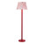 Spool Floor Lamp Gloss Red Base Only