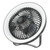 Turbo Desk Fan With Lamp Black LED