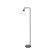 Ray Floor Lamp Matt Black/Antique Brass & Glass