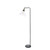 Ray Floor Lamp Matt Black/Antique Brass & Glass